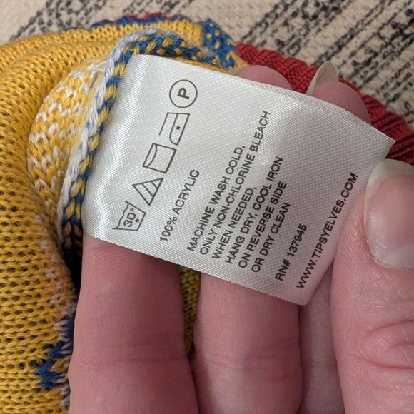 Tipsy Elves Blue and Red Zip-Up Sweater - Picture 9 of 12